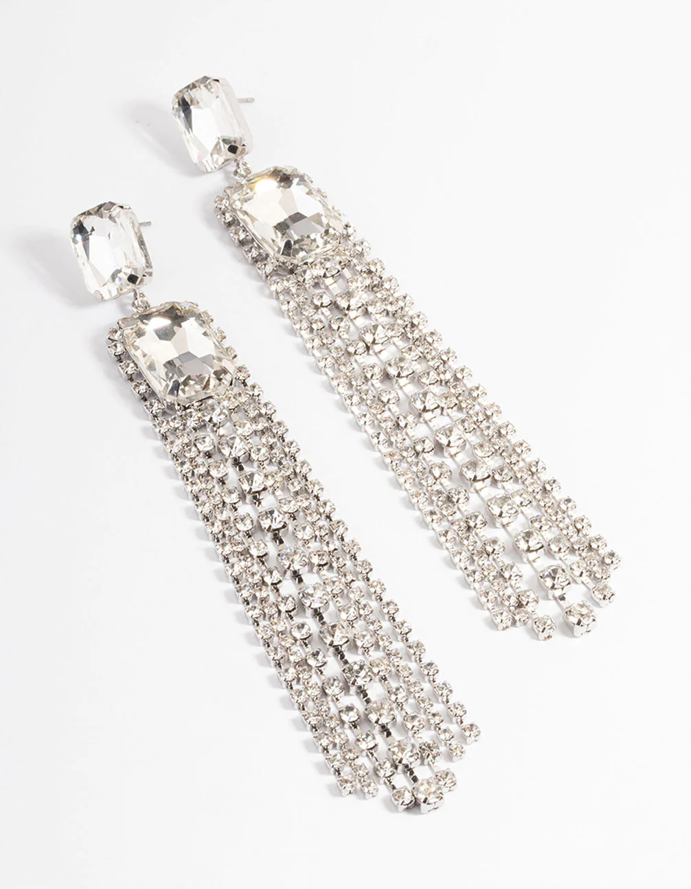 Sparkling Diamante Twist Drop Earrings | Timeless Vintage